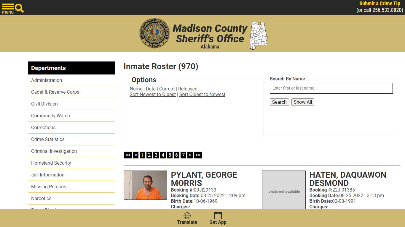 Inmate Roster - Madison County Sheriff's Office